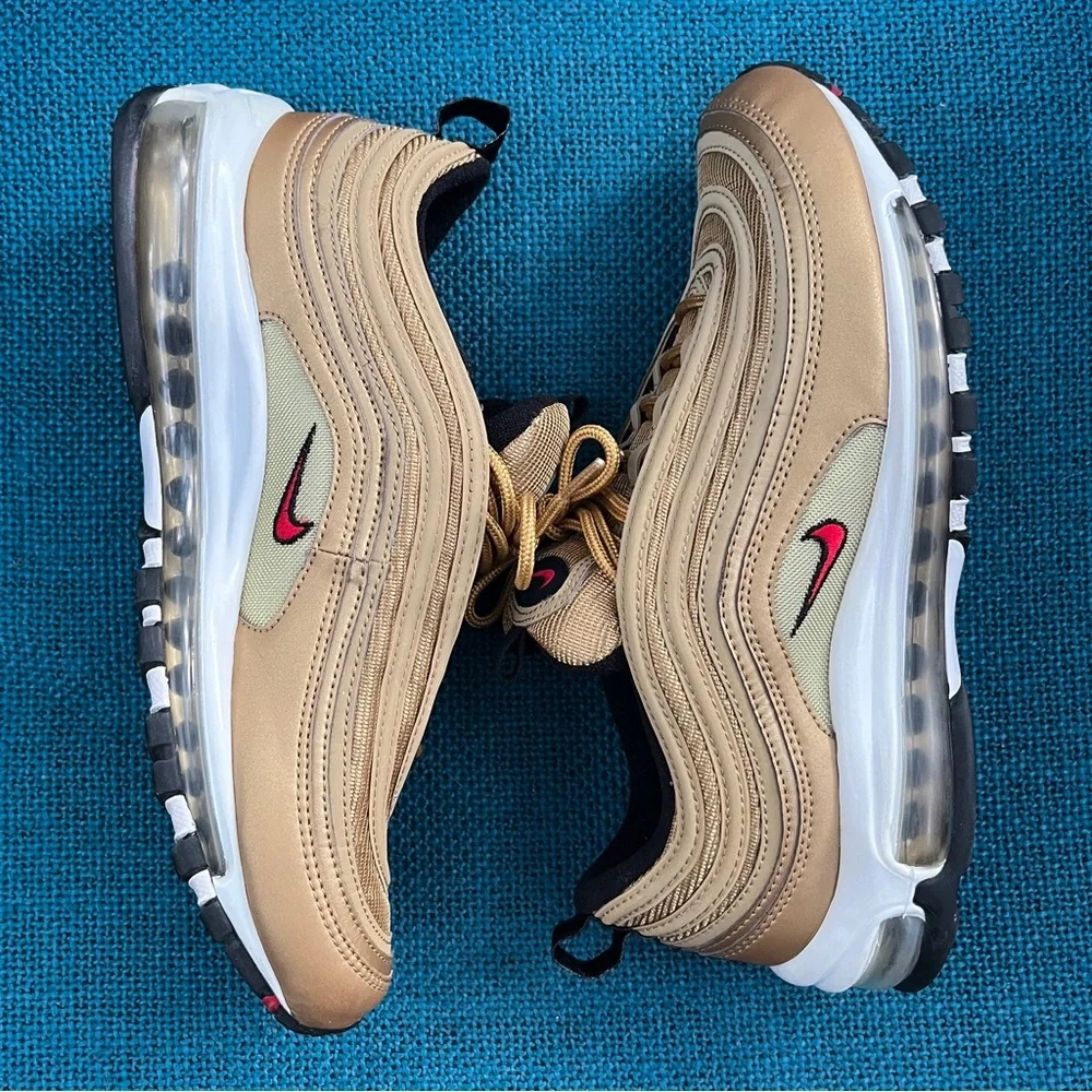 Men's Nike Air Max 97 OG Gold Sneakers Size 9.5 - Picture 6 of 10